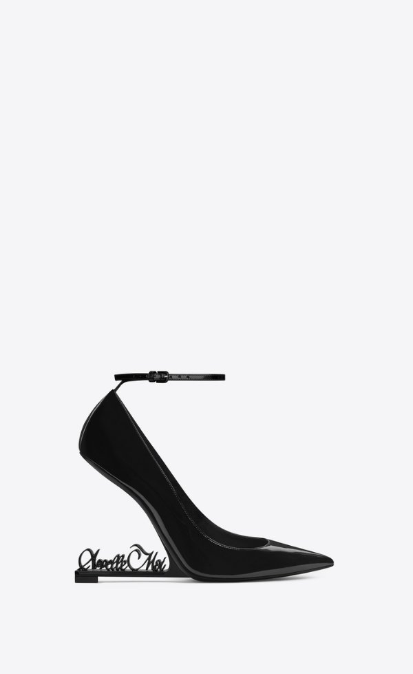 OPYUM 105 pump in black patent leather and APPELLE MOI heel