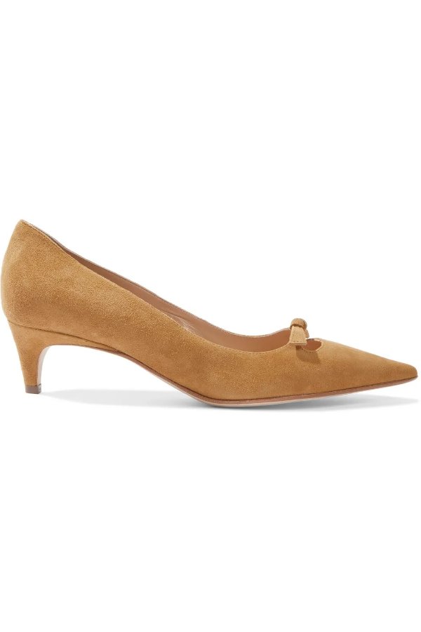 Isobel 45 knotted suede pumps