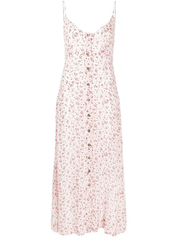 floral print georgette strap dress