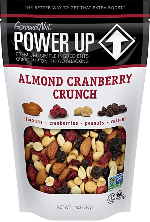 Trail Mix, Almond Cranberry Crunch Trail Mix, Non-GMO, Vegan, Gluten Free, No Artificial Ingredients, Gourmet Nut, 14 oz Bag