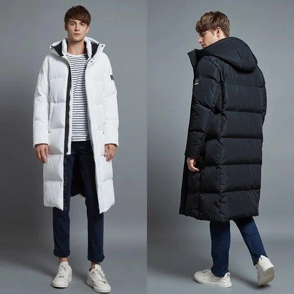 Men's Winter Warm Thick Long Down Jacket