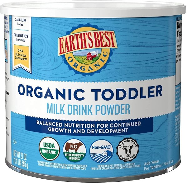 Organic Toddler Milk Drink Powder, Natural Vanilla, 23.2 oz.