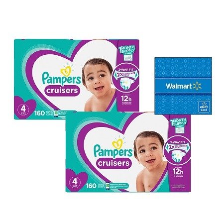 [Buy 2, Get $20 Gift Card] Pampers Cruisers Diapers, OMS Pack, (Choose Your Size)[Buy 2, Get $20 Gift Card] Pampers Cruisers Diapers, OMS Pack, (Choose Your Size)