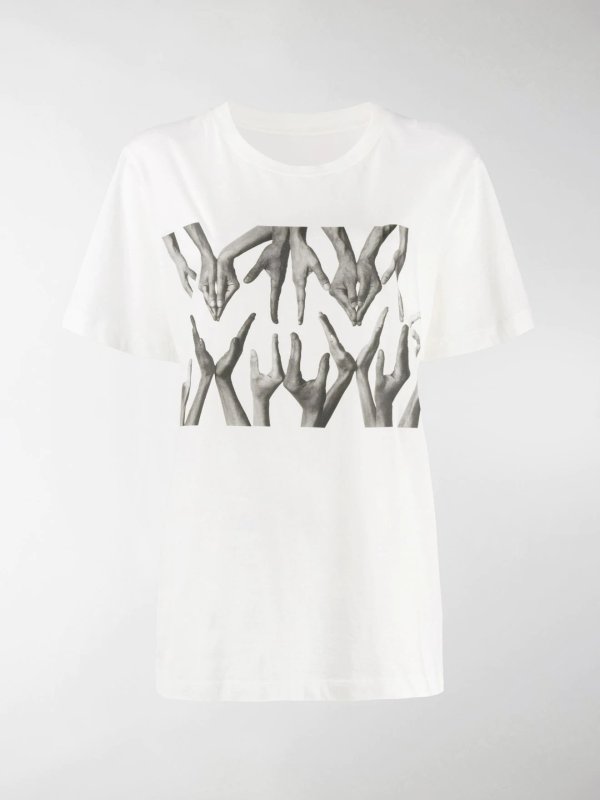 logo hand print T-shirt