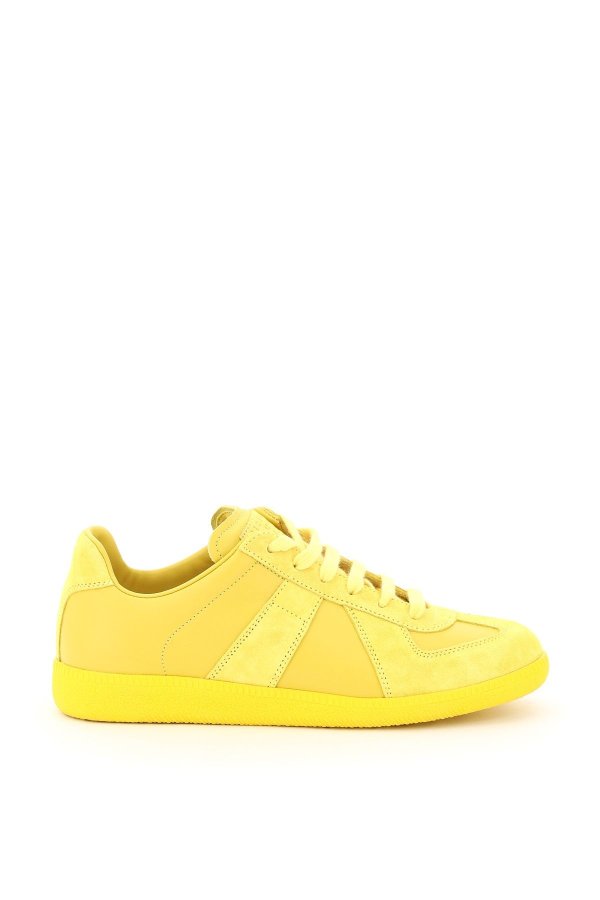 replica leather sneakers