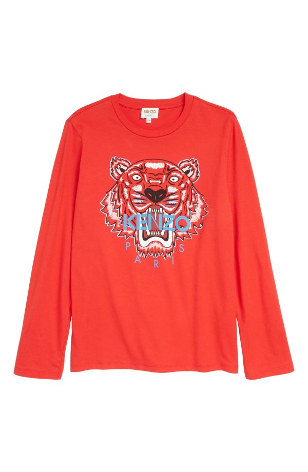 Tiger Icon Long Sleeve Graphic Tee