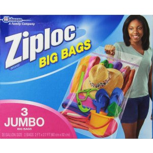 Ziploc Double Zipper 3 Jumbo Big Bags