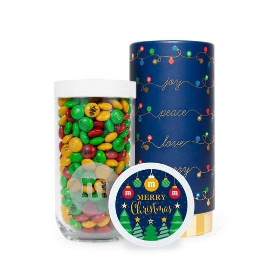 Personalizable M&M’S Merry Christmas Gift Jar in Gift Tube