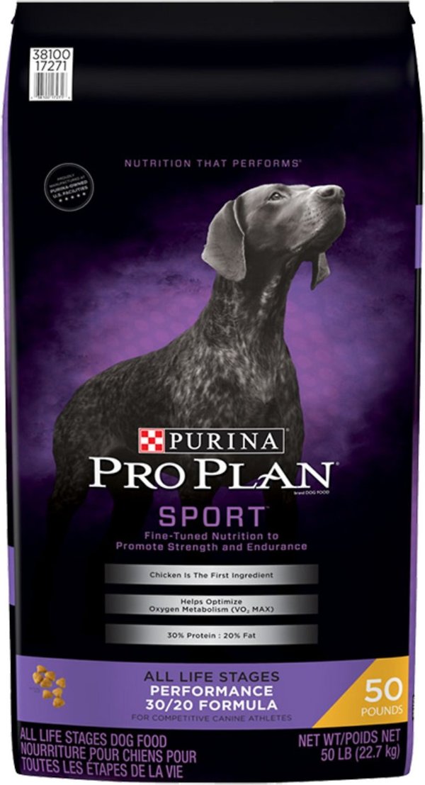 Pro Plan All Life Stages Performance 30/20 Chicken & Rice Formula Dry Dog Food, 50-lb bag - Chewy.com