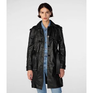 Wilsons LeatherMary Long Single Breasted Trench