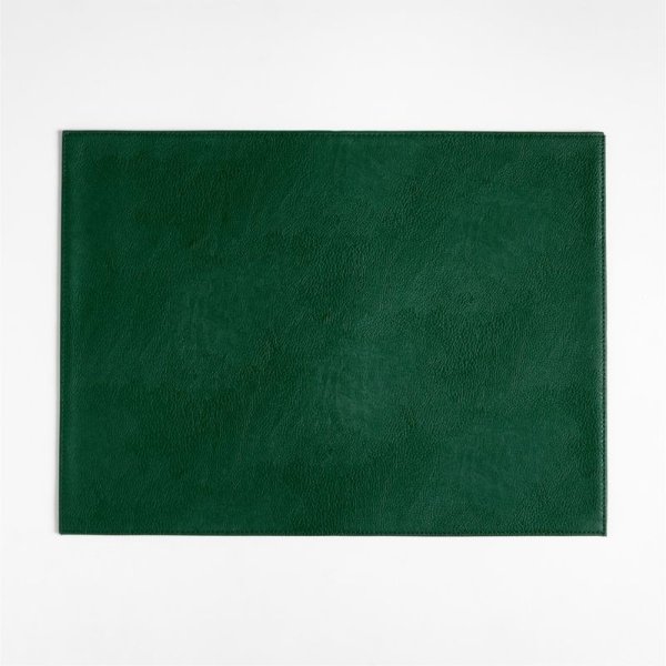 Maxwell Green Rectangle Easy-Clean Christmas Placemat + Reviews | Crate & Barrel