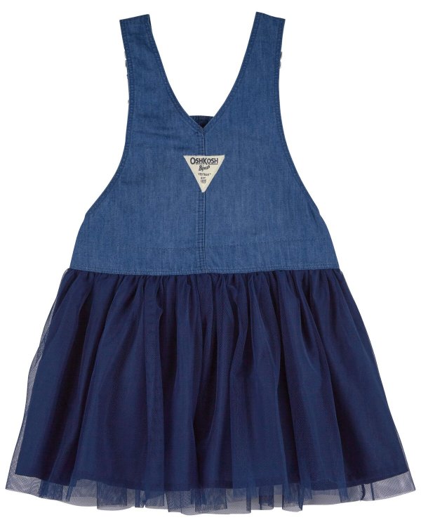 Baby Tulle and Denim Jumper Dress