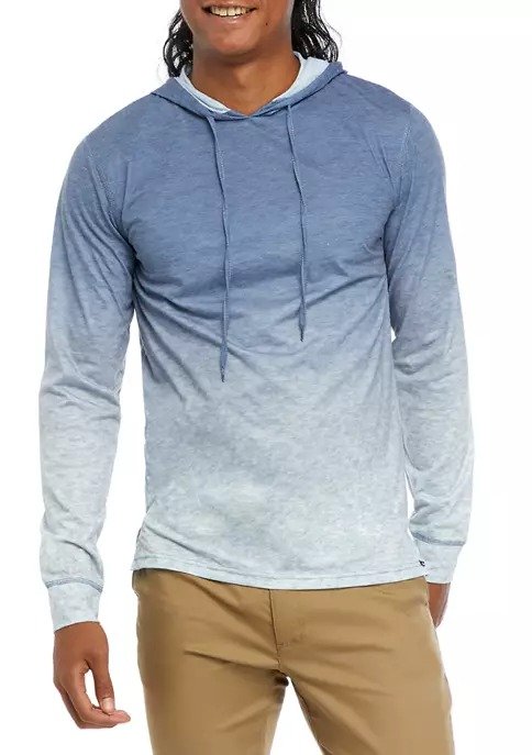 Ombre Hooded Knit T-Shirt