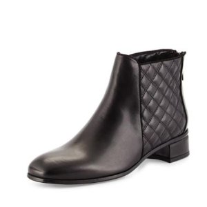 Aquatalia  Lacey Quilted Leather Boot, Black @ Bergdorf Goodman