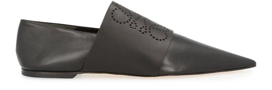 Perforated anagram pointy mule