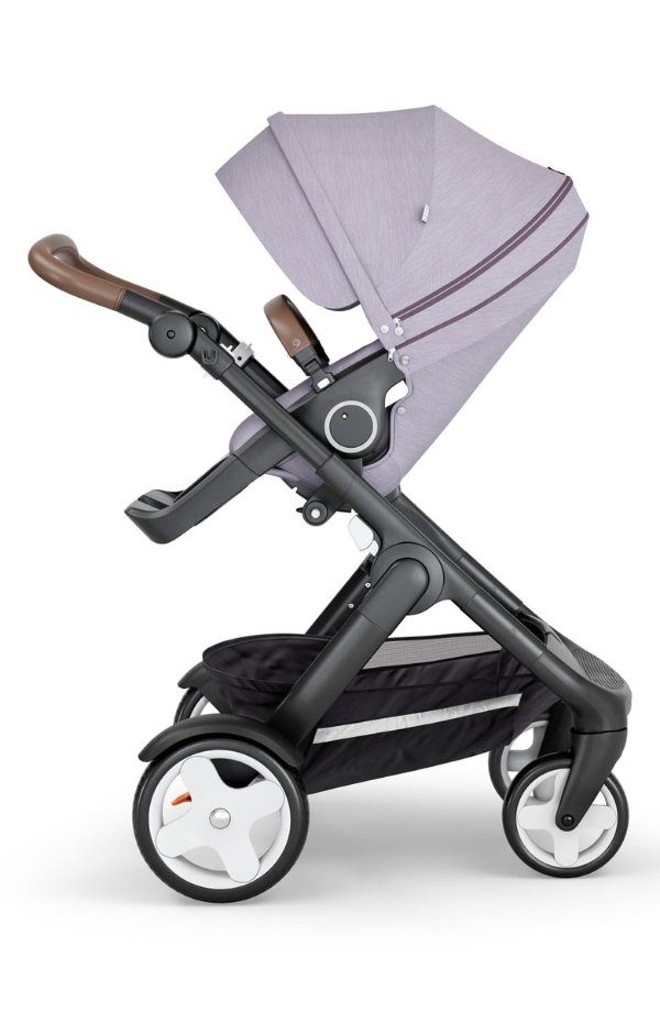 Trailz™ All Terrain Black Chassis/Brown Faux Leather Handle Stroller