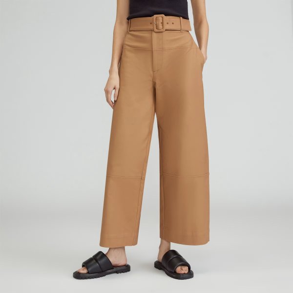 The Structured Cotton Belted Pant