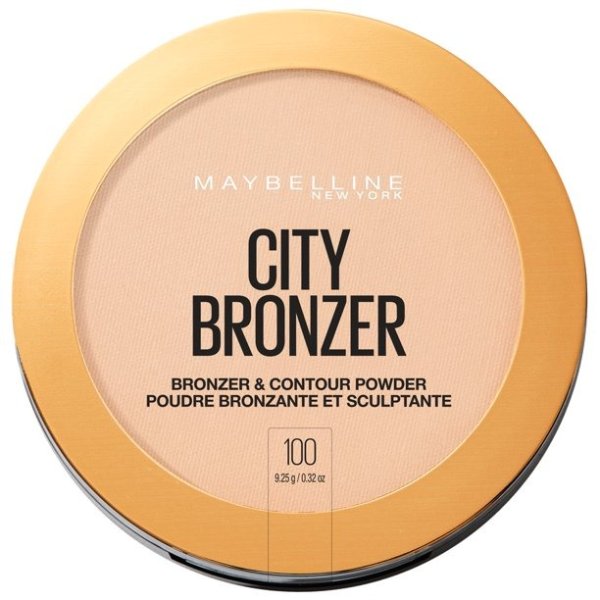 Maybelline City Bronzer Powder Makeup, Bronzer and Contour Powder, 100, 0.32 oz.