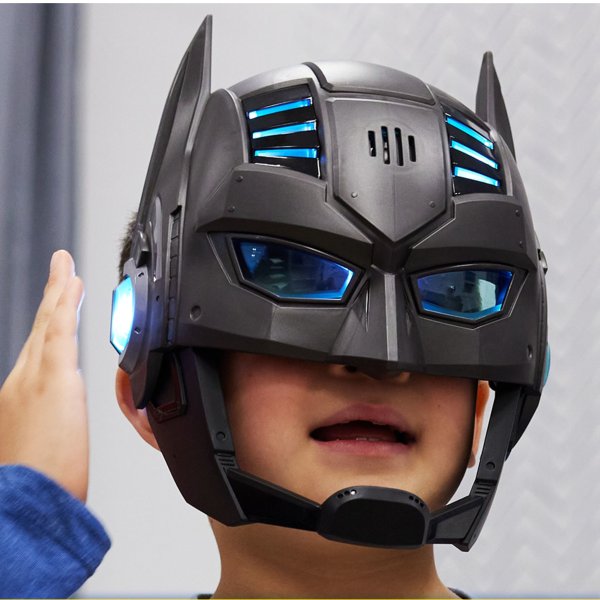 , Armor-Up Batman Mask with Visor, 15+ Sounds & Phrases, Lights, Super Hero Costume, Kids Roleplay for Boys and Girls Ages 4+