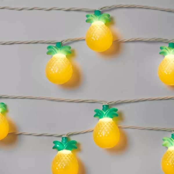 10ct Incandescent Mini Lights with Frosted Pineapples - Sun Squad&#8482;
