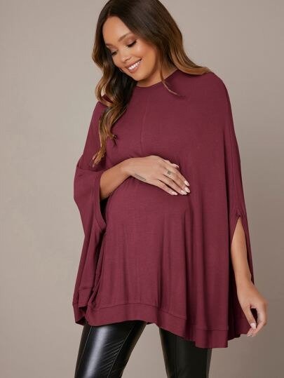 Maternity Cloak Sleeve Solid Top