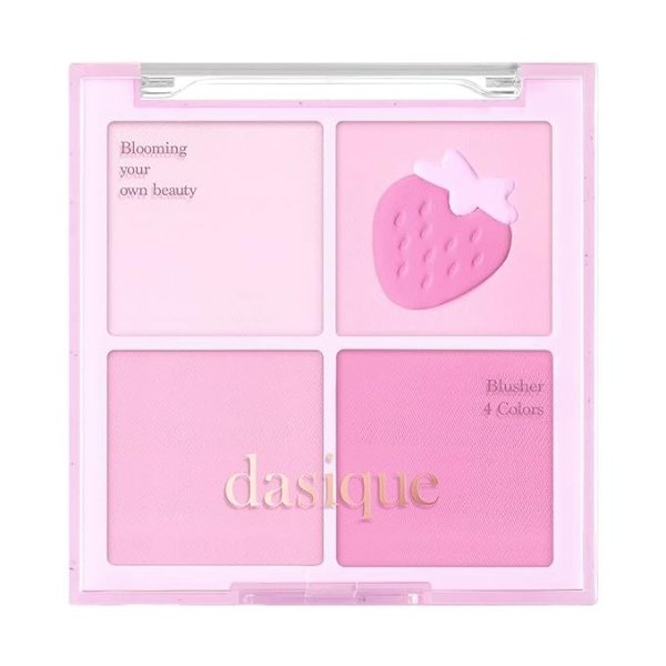 Dasique Blending Mood Cheek #06 Berry Smoothie | 4 Blendable Shades in Lightweight Smooth Powder | Vegan | Pink Blush