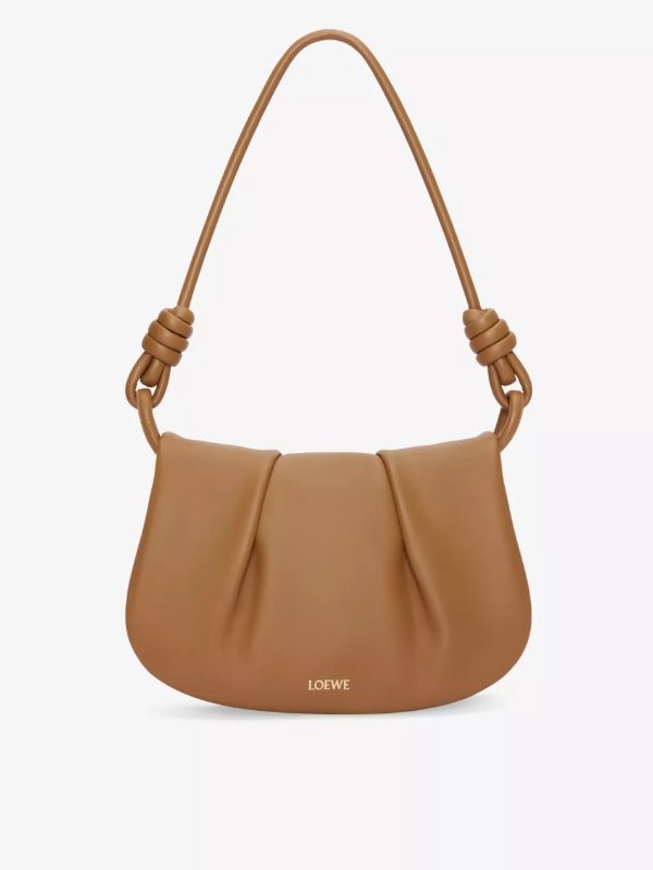 Paseo pleated leather satchel bag