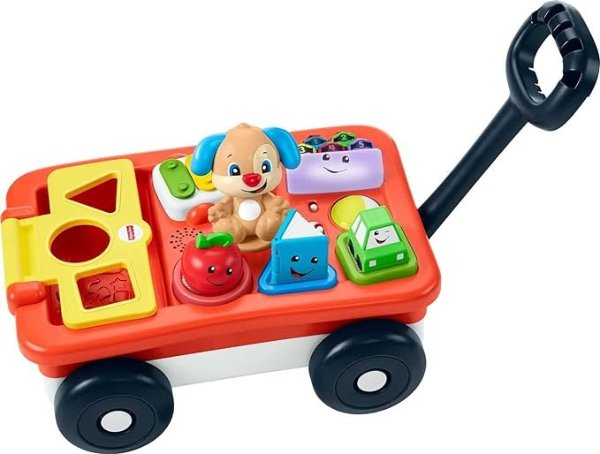 Price Laugh & Learn Pull & Play Learning Wagon, pull-toy wagon with music, lights, and learning songs for babies & toddlers ages 6-36 months [Amazon Exclusive]