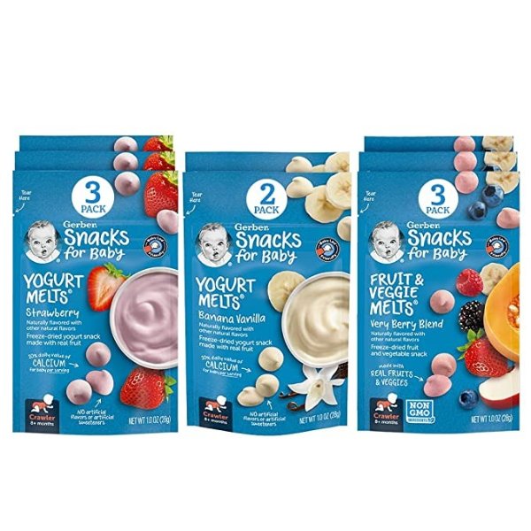 Up Age Yogurt Melts & Fruit & Veggie Melts Assorted Variety Pack, 8 Count