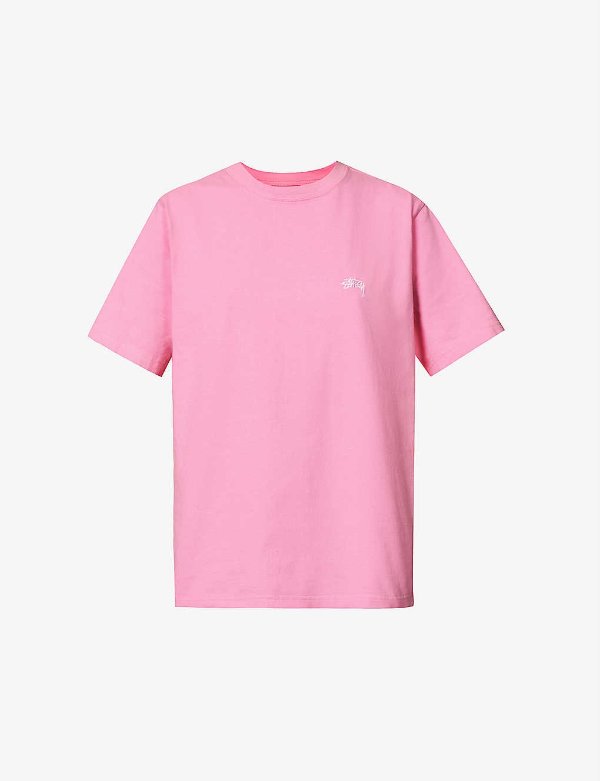 Stock logo-embroidered cotton T-shirt