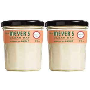 Mrs. Meyers Clean Day Scented Soy Candle, Geranium, Large, 7.2 Ounce (Pack of 2)
