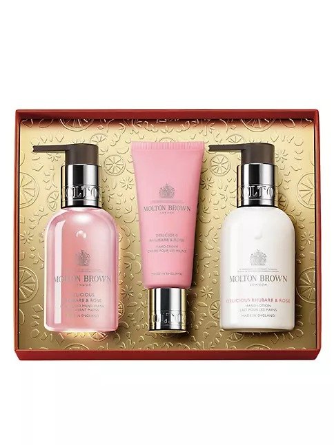 Delicious Rhubarb & Rose 3-Piece Hand Care Collection