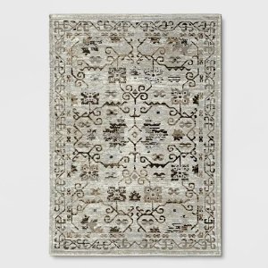 Threshold Neutral Tapestry Woven Area Rug