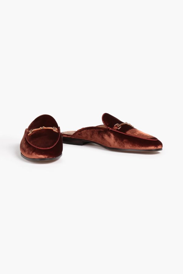 Linnie embellished velvet slippers