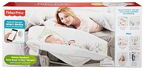 Deluxe Auto Rock 'n Play Sleeper with SmartConnect, Green/White