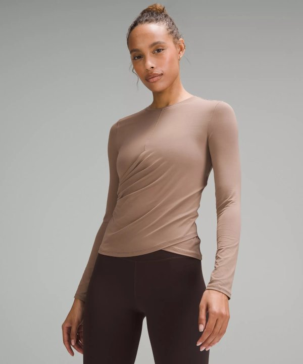 Light SmoothCover Wrap-Front Long-Sleeve Shirt