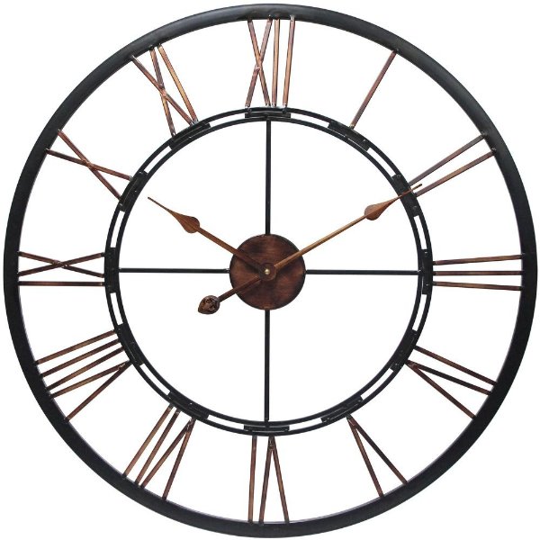 Metal Fusion 28 in. H x 28 in. W Round Wall Clock-14504 - The Home Depot