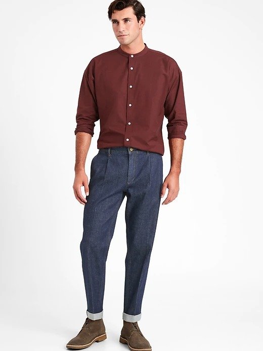 Relaxed Tapered-Fit Cropped Traveler Jean