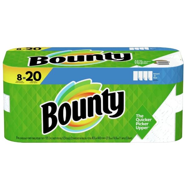 Bounty 厨房纸巾 8卷 相当于20普通卷