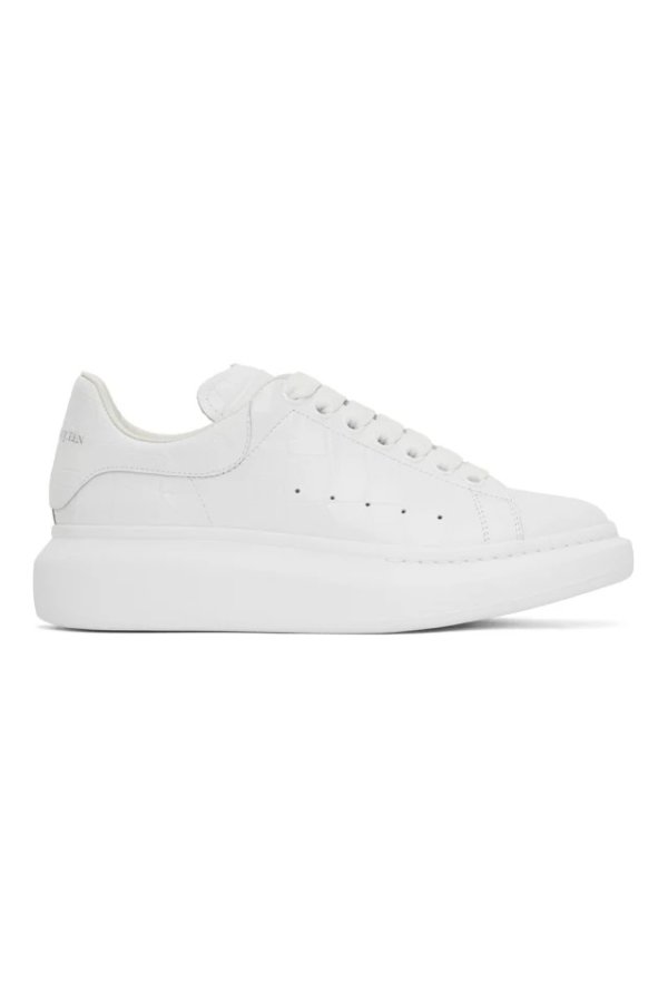 White Croc Oversized Sneakers