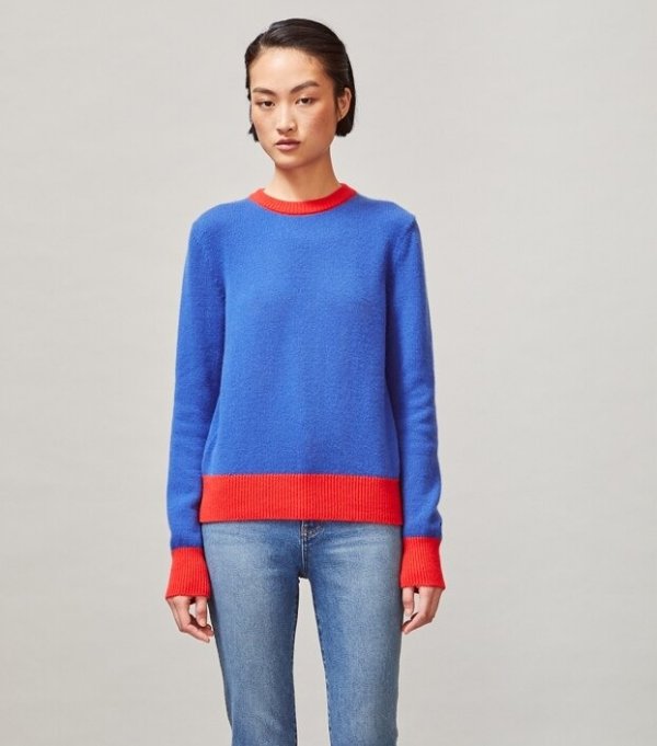 Cashmere Color-Block Sweater