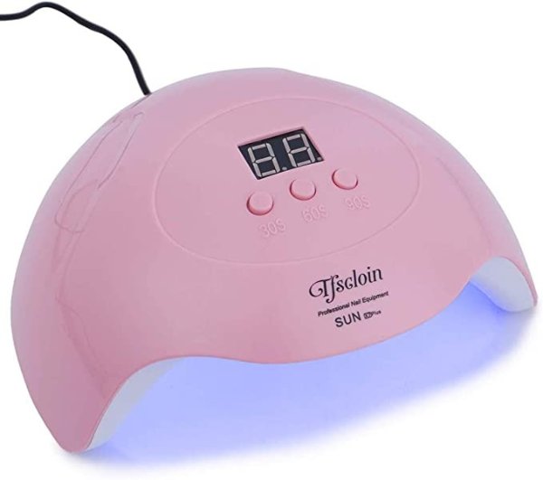 UV LED Nail Dryer Lamp,Portable Nail Lamp Fast Curing Nail Light for Acrylic Nail Gel Polish Auto Sensor Home and Salon Use(Pink)