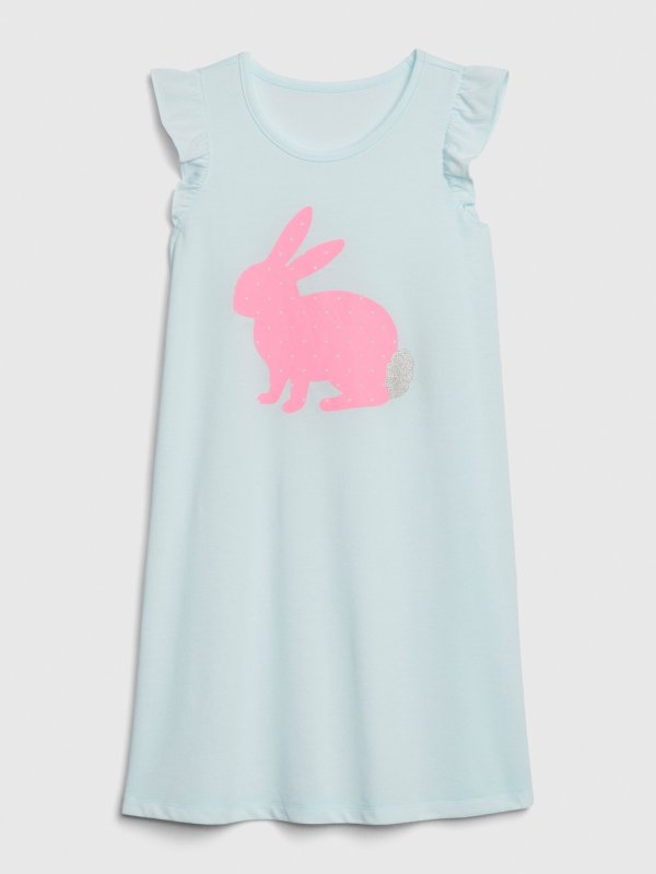 Kids Bunny Ruffle PJ Dress
