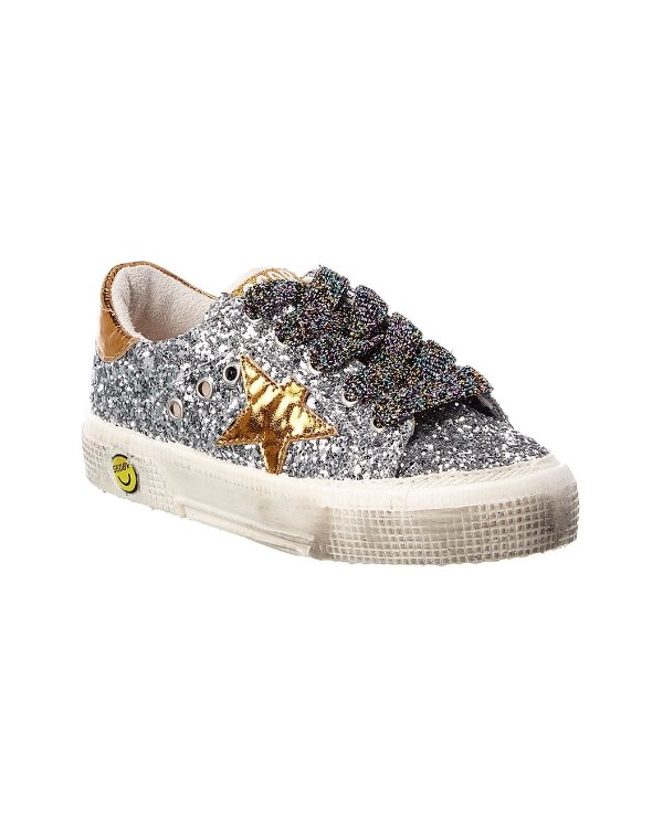 May Glitter & Leather Sneaker
