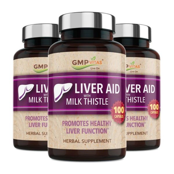 ® Super Liver Aid with Milk Thistle 100 Caps 3-Bottle Bundle
