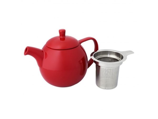 Curve Teapot with Infuser - Red