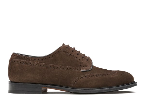 Thickwood Suede Derby Brogue Brown