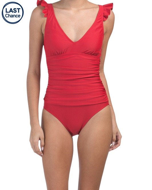Flutter Sleeve One-piece Swimsuit | Women | Marshalls