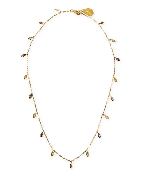 Multicolor Cubic Zirconia Chain Necklace