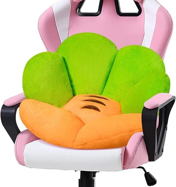 Cute Carrot Shaped Chair Cushion Comfy Seat Cushions Kawaii Gaming Chair Cushion 29 x 23 inch Lazy Sofa Office Floor Stuff Pillow Pad for Gamer Room Decor